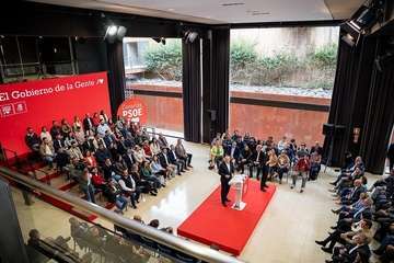 Los socialistas de Telde arropan a un Pedro Sánchez convencido del triunfo de su partido en las Islas/Acfi Press y TA.